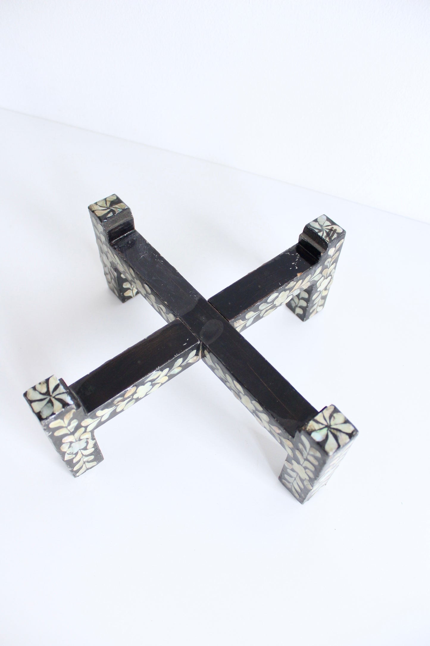 Mother of Pearl and Lacquer Plant Stand
