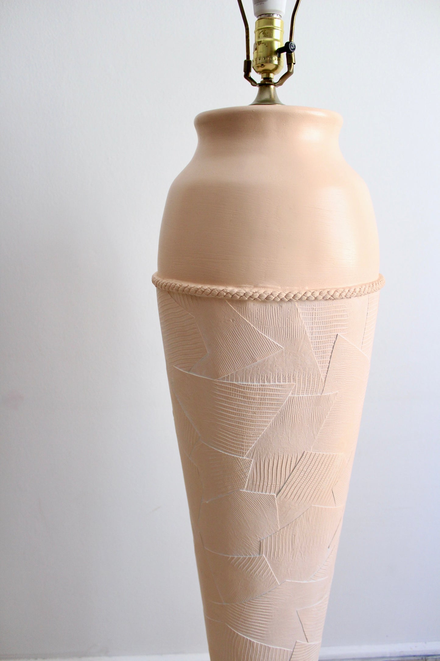 Rare 1980s Vintage Pottery Floor Lamp