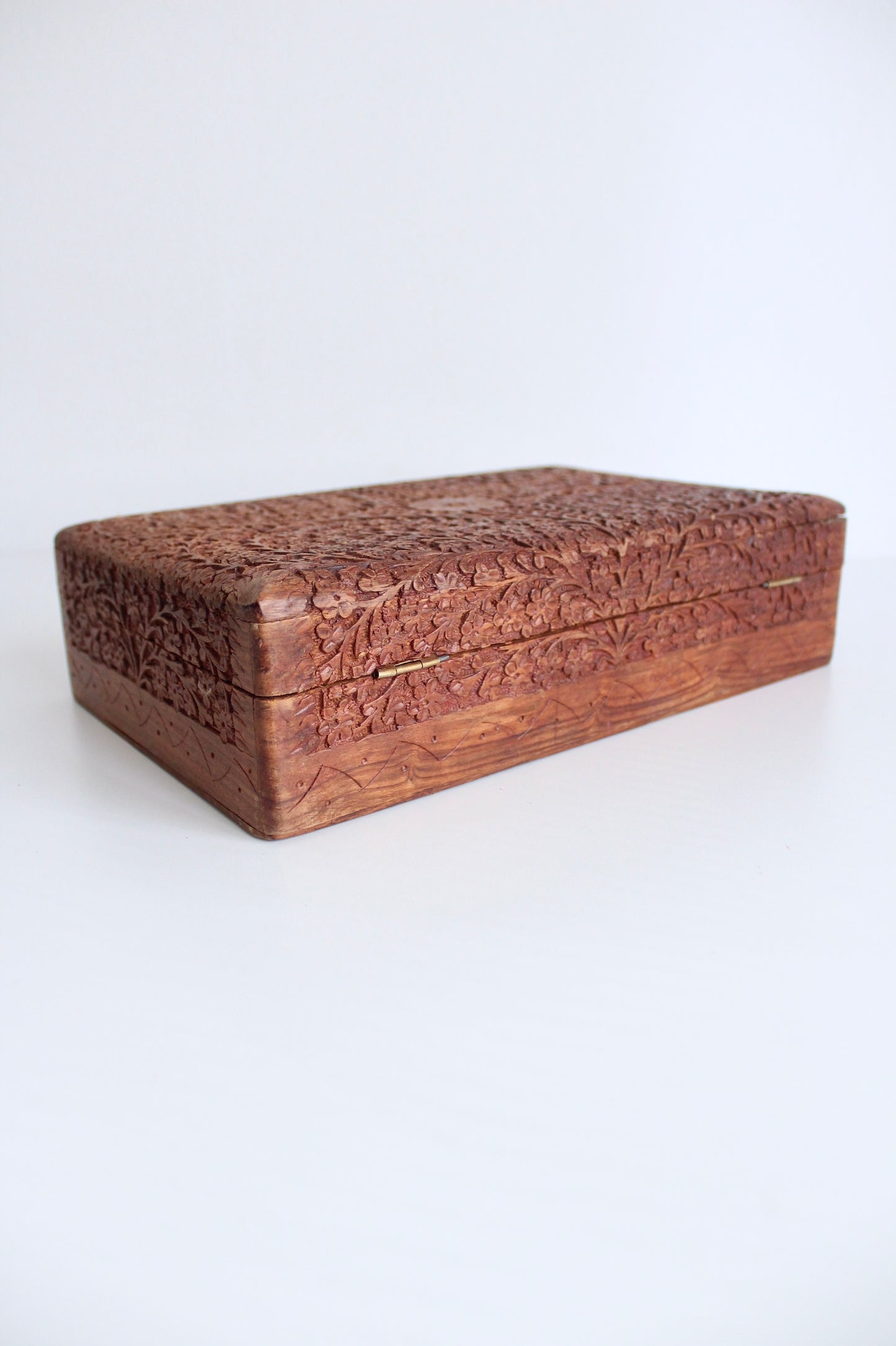 Vintage Handcarved Indian Rosewood Box