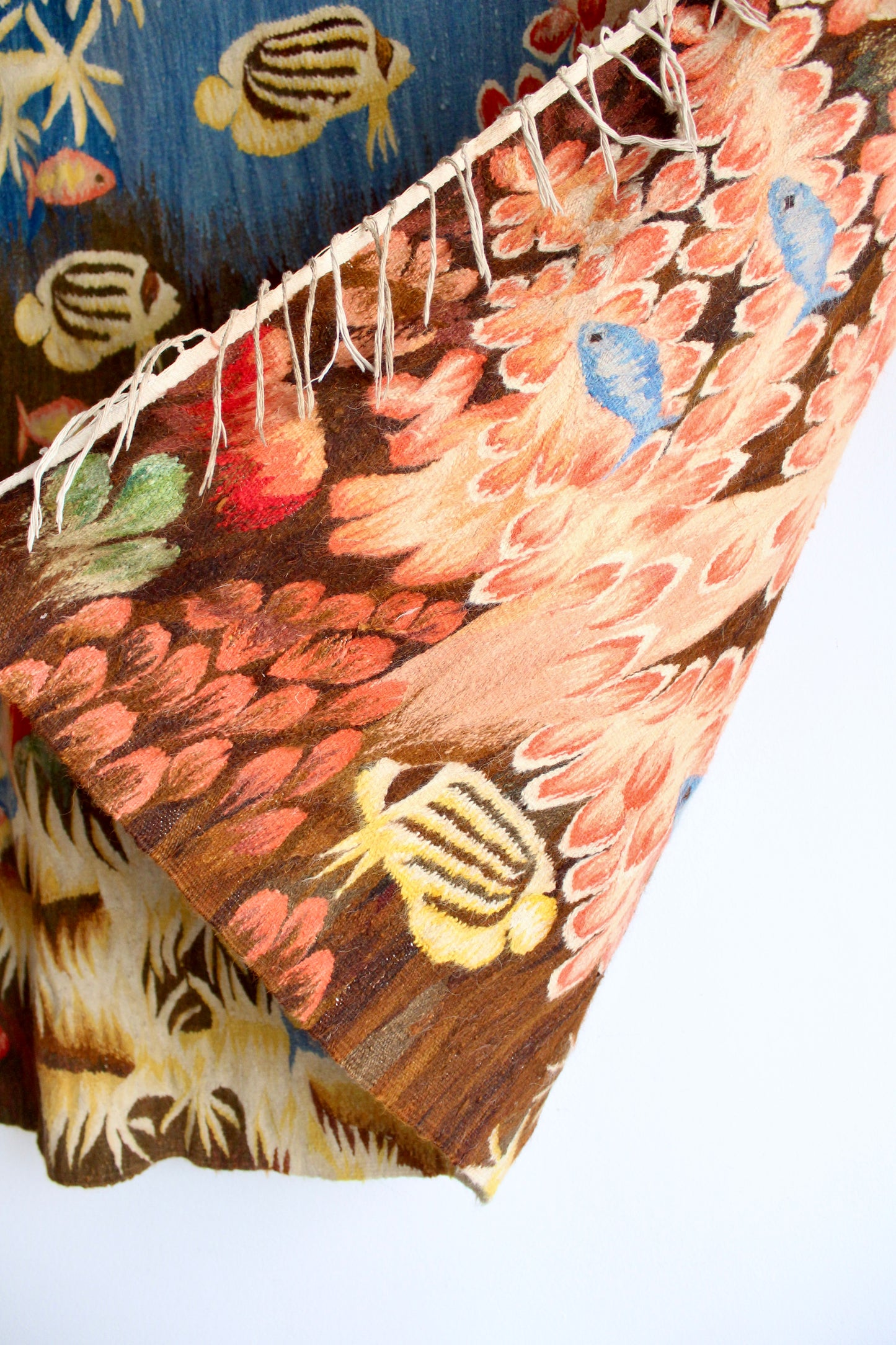 Vintage Egyptian Handloomed Kilim Wall Hanging