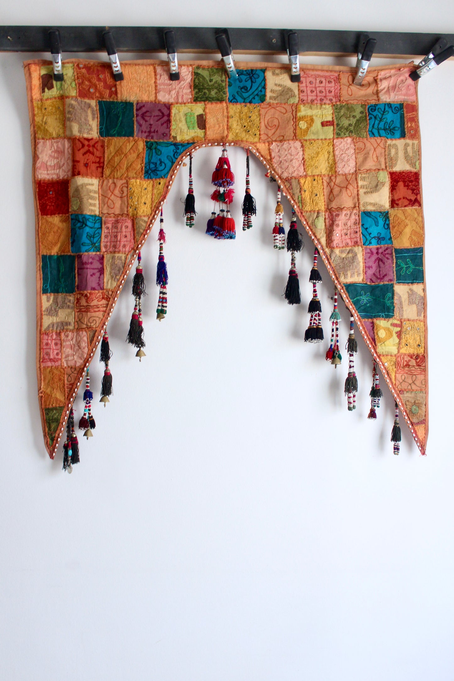 Vintage Indian Patchwork Doorway Tapestry