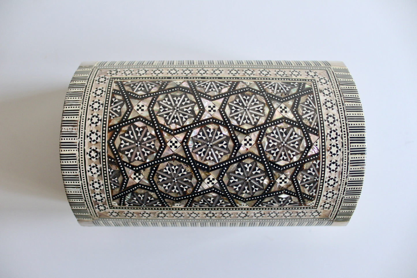 Syrian Mother of Pearl and Wood Inlay Marquetry Box