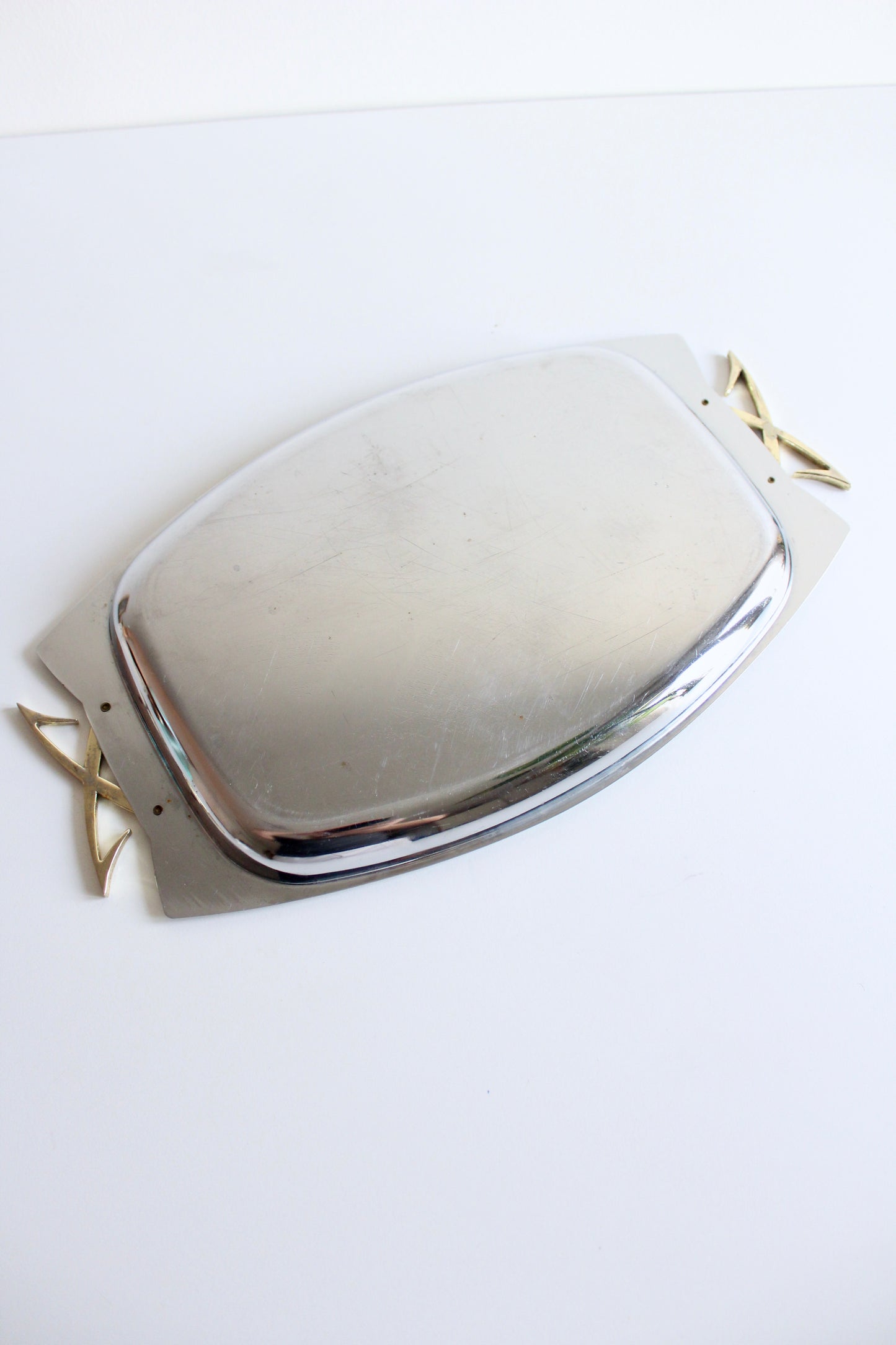 1950's Retro Kromex American Stainless steel Serving Tray