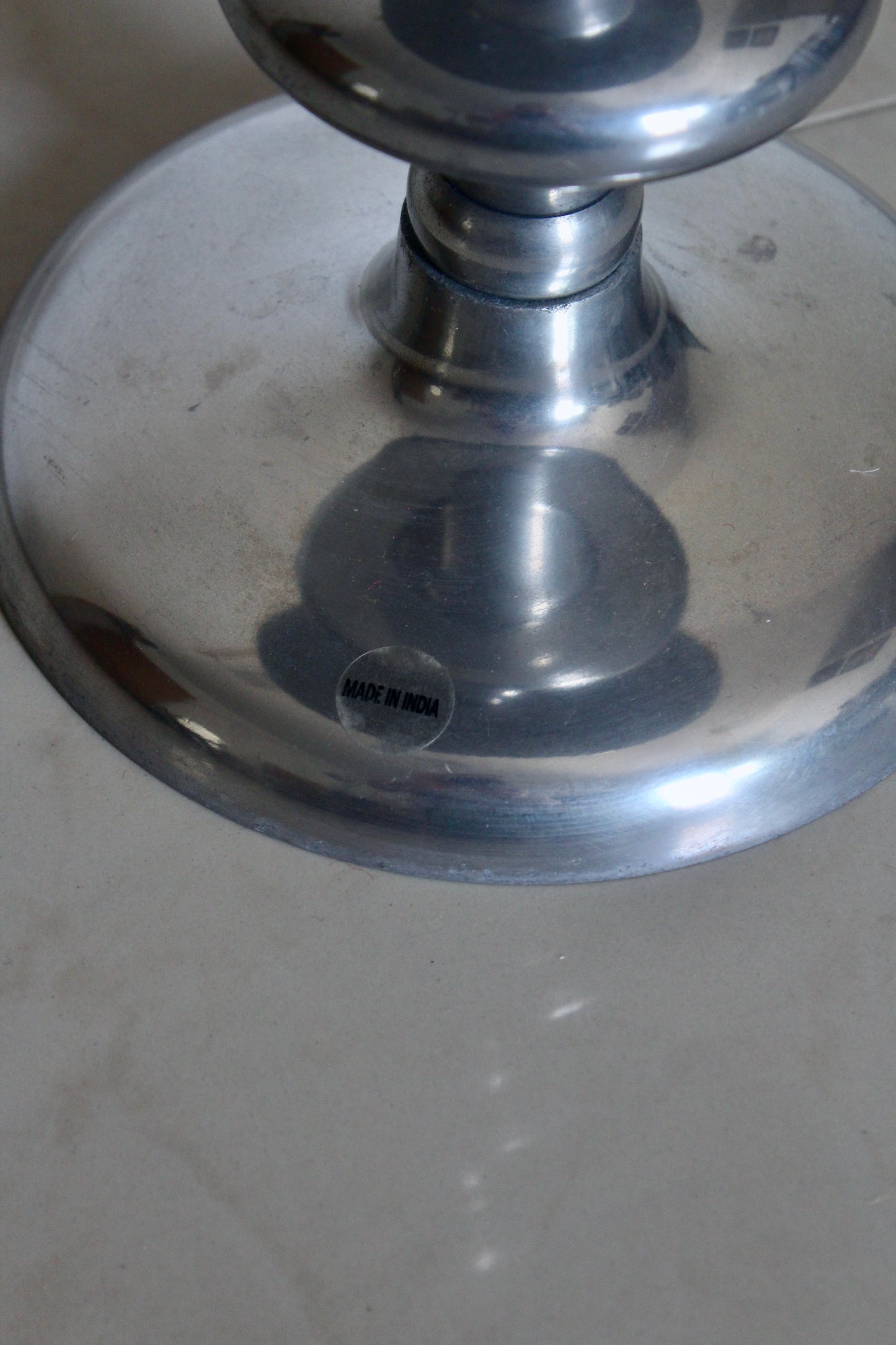 Vintage Indian Aluminum Side Table