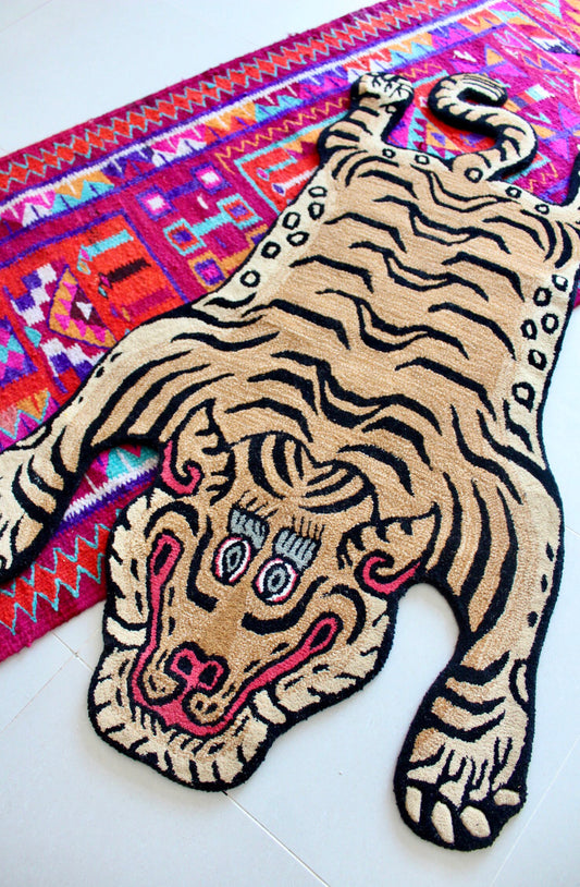 Medium "Raj" Hand Tufted Tiger Rug 91x152cm