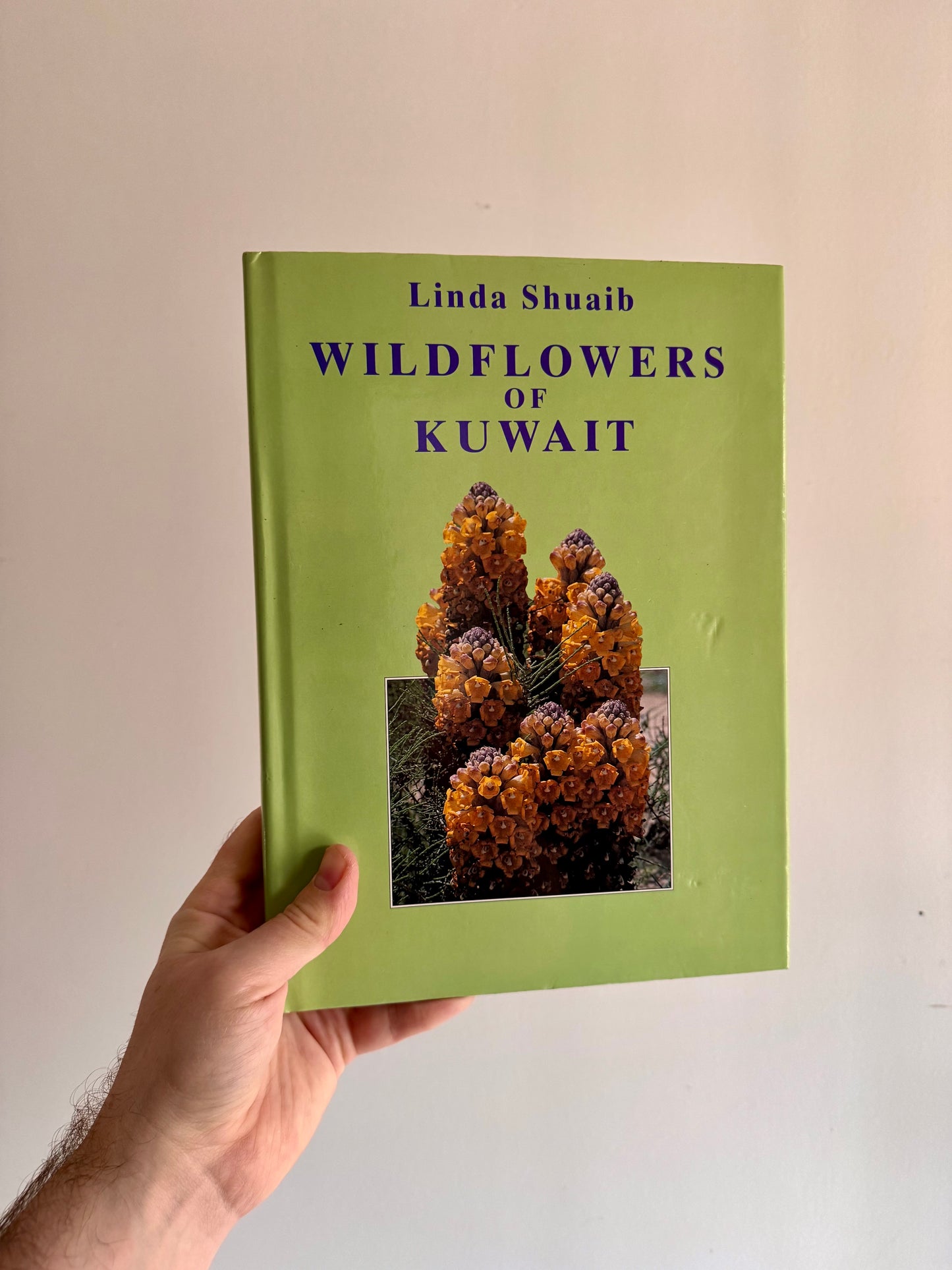 Vintage 1995 "Wildflowers of Kuwait" Hardcover by Linda Shuaib – Rare Kuwait Natural History Book