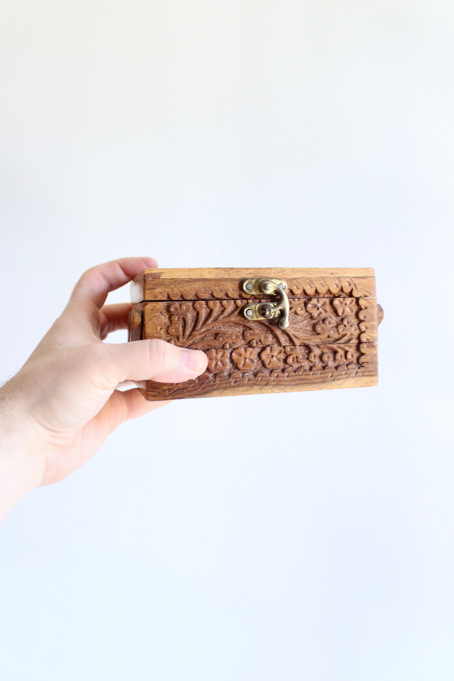 Small Vintage Rosewood Jewelry Box