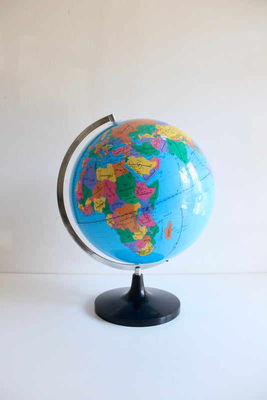 Vintage Arabic Mid-Century Educational Globe