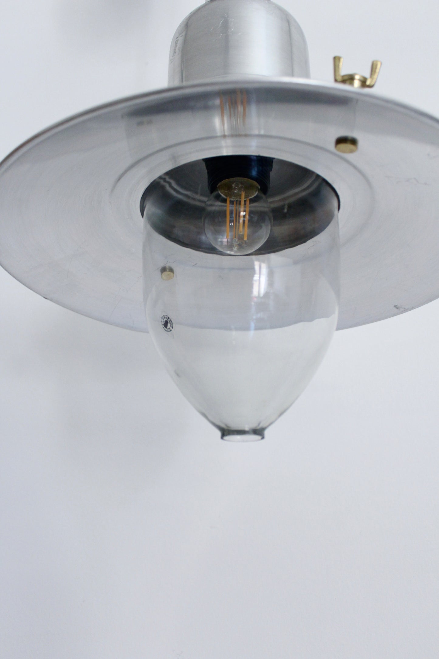 Pair of IKEA OTTAVA Industrial Aluminum Pendant Lights (Discontinued)