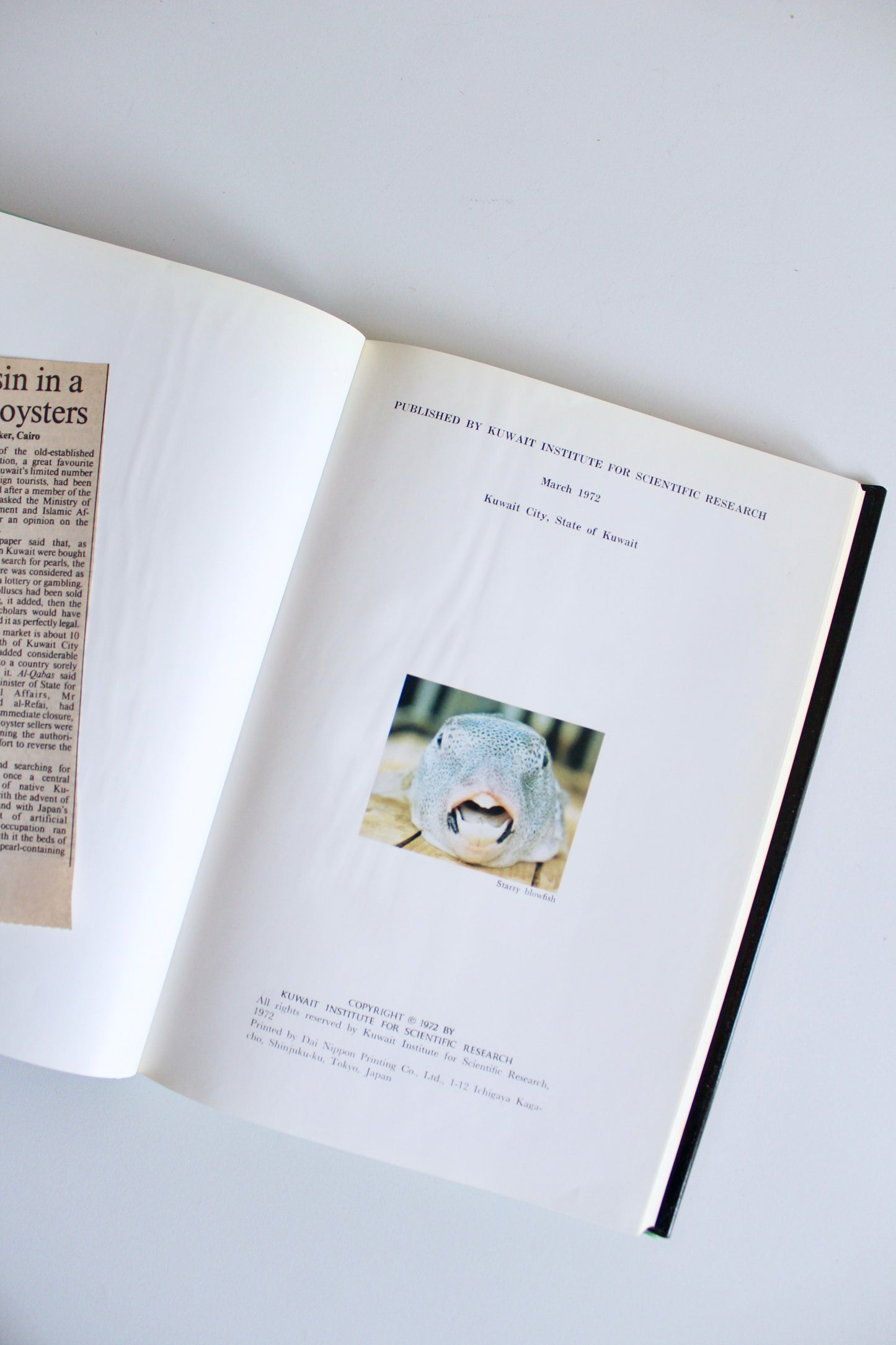 Fishes of Kuwait (1972 First Edition) – KISR Natural History Book with Dust Jacket