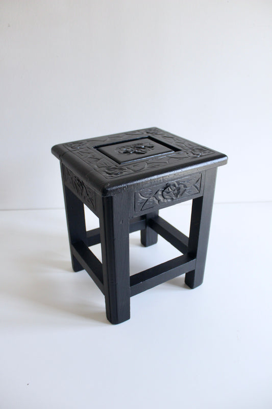 Vintage Chinese Handcarved Plant Stand/Side Table