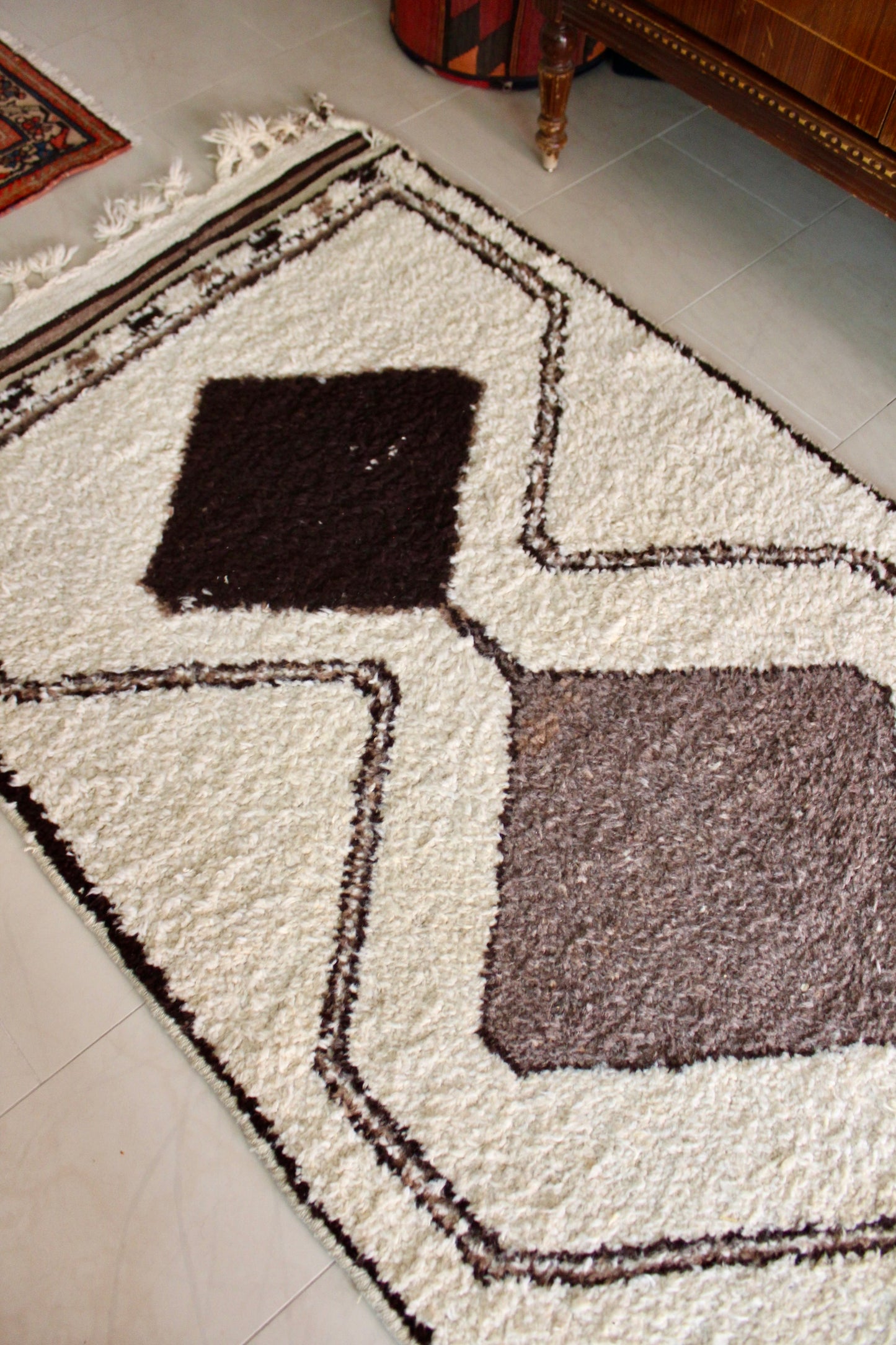 *RARE* Vintage Undyed Arabian Sadu Wool Runner - 105 × 380 cm