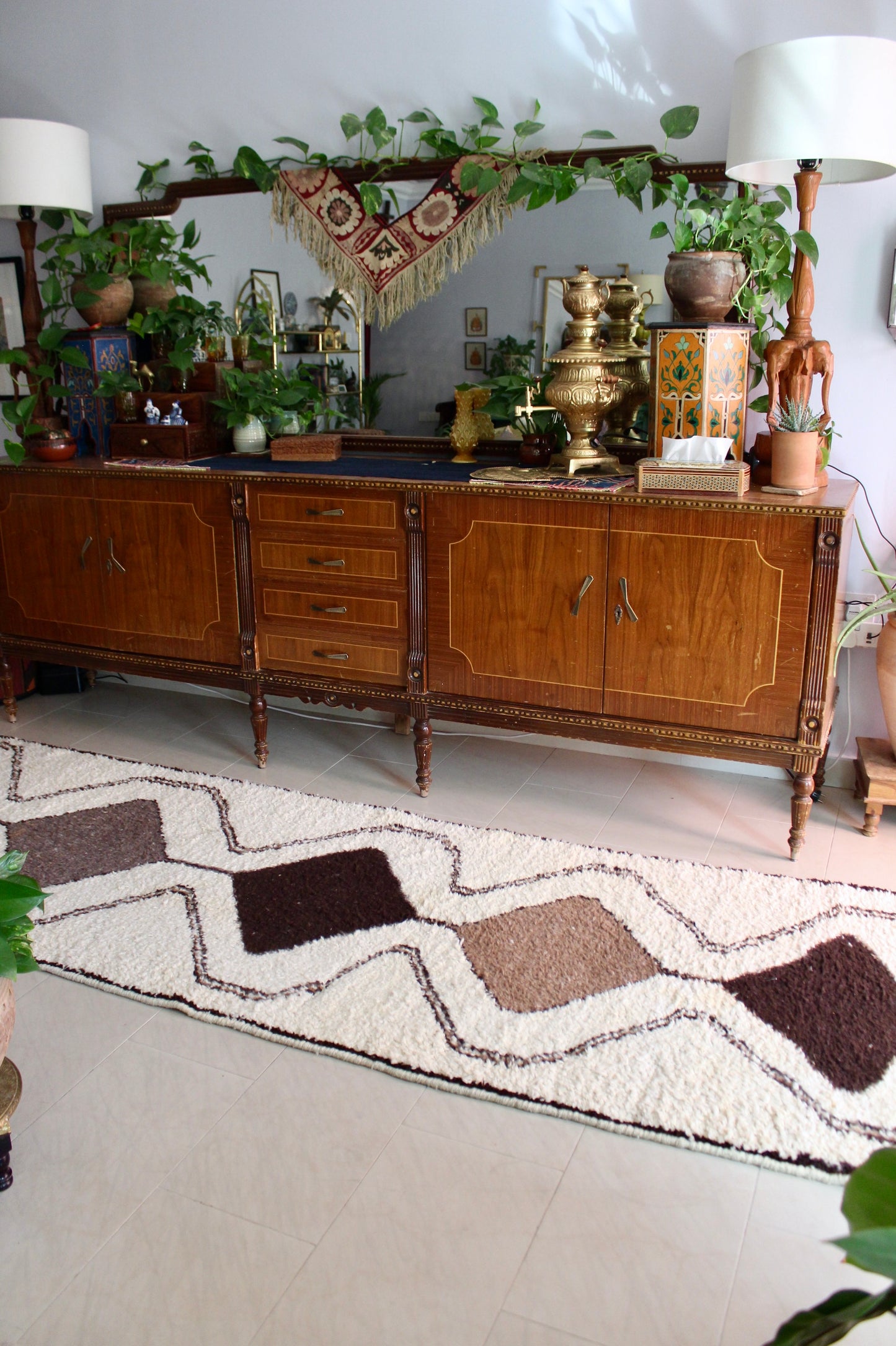 *RARE* Vintage Undyed Arabian Sadu Wool Runner - 105 × 380 cm