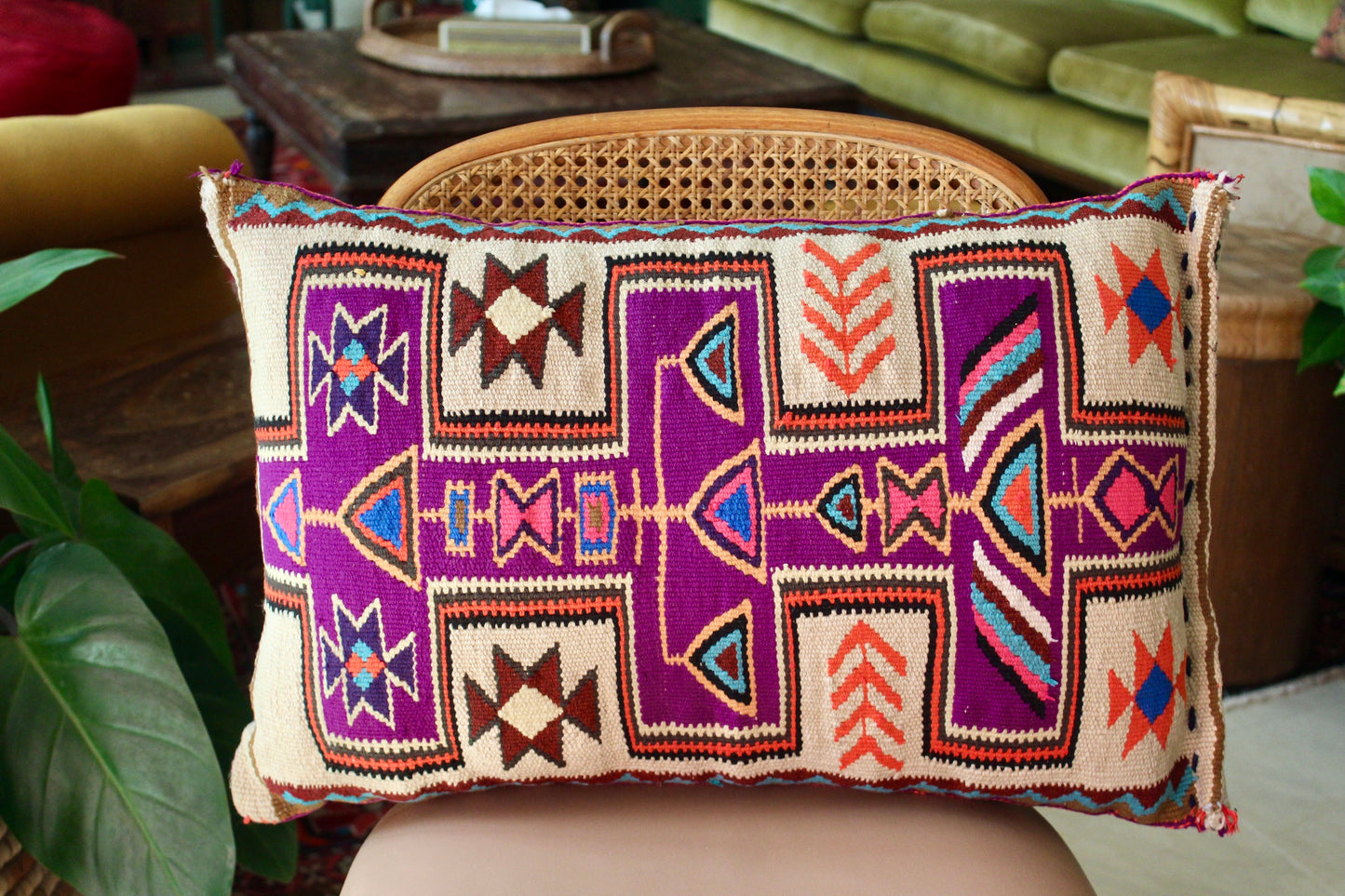 Vintage Arabian Sadu Kilim Pillow