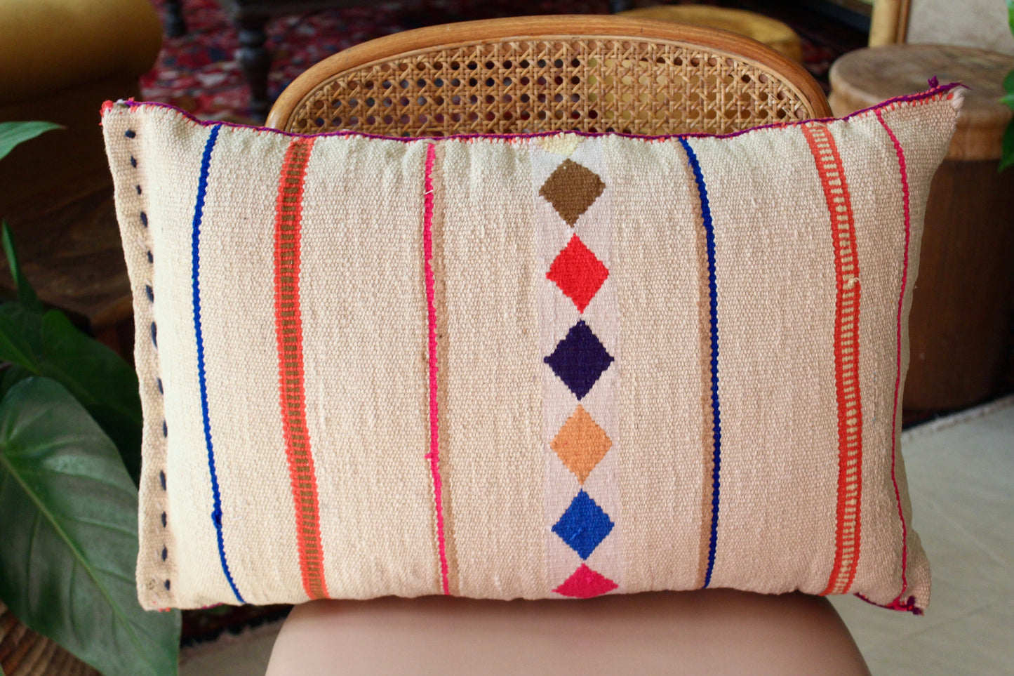 Vintage Arabian Sadu Kilim Pillow