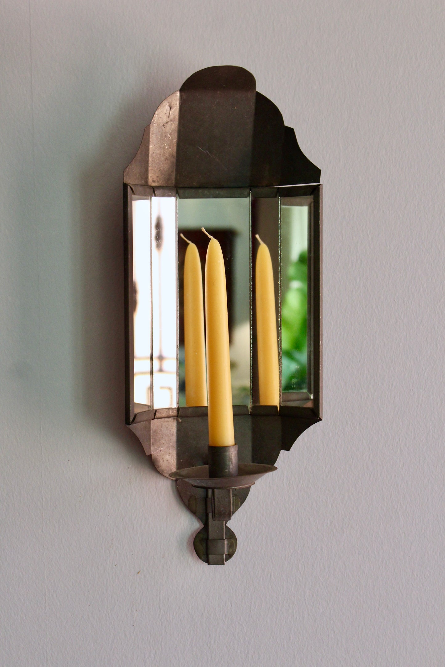 Vintage American Mirrored Candle Sconce