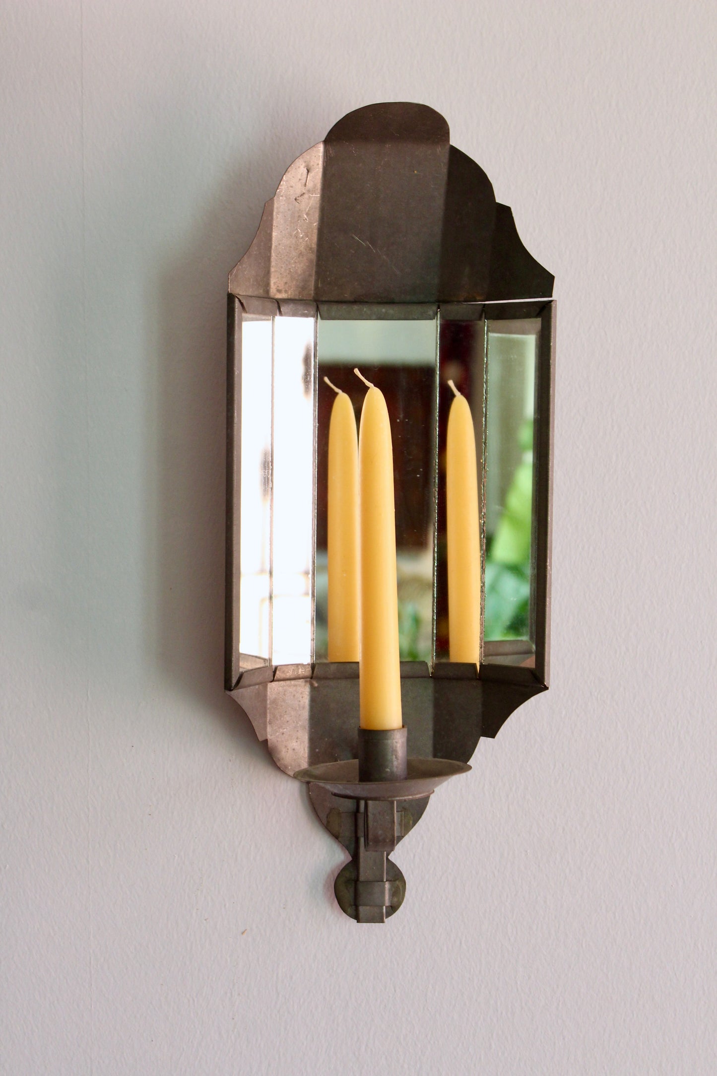 Vintage American Mirrored Candle Sconce