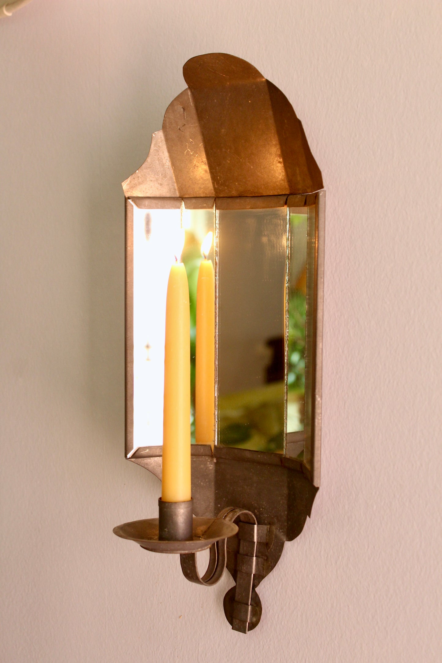 Vintage American Mirrored Candle Sconce