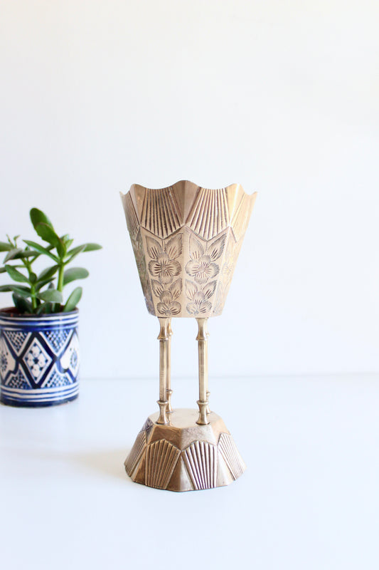 Vintage Engraved Brass Mubkhar