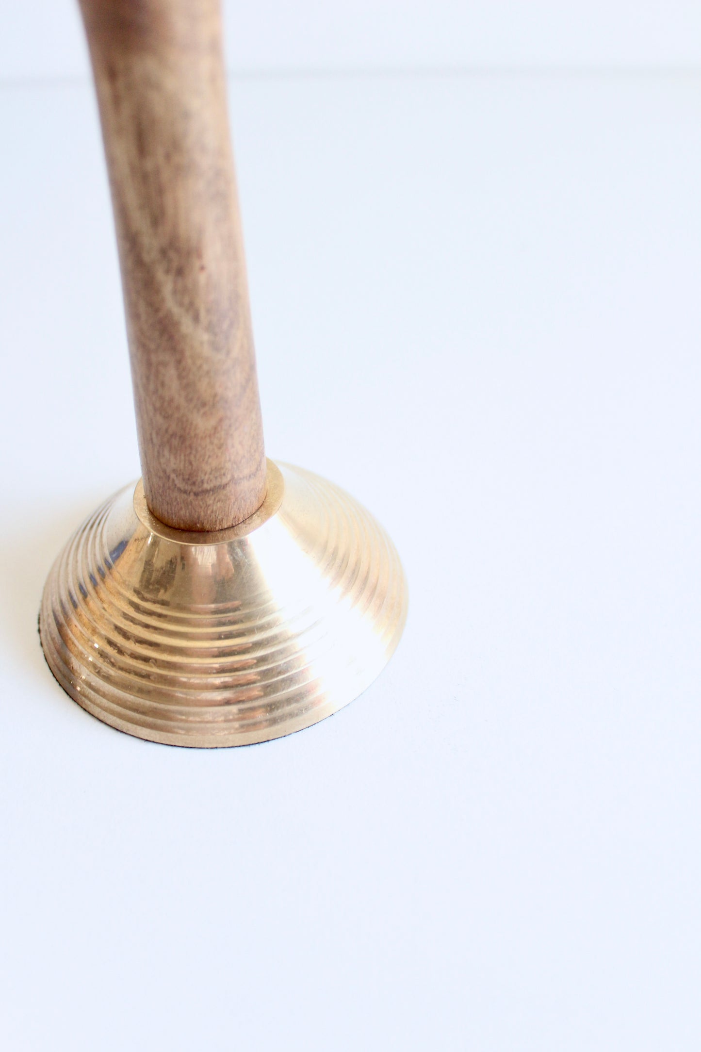 Vintage Brass and Wood Pedestal Mubkhar