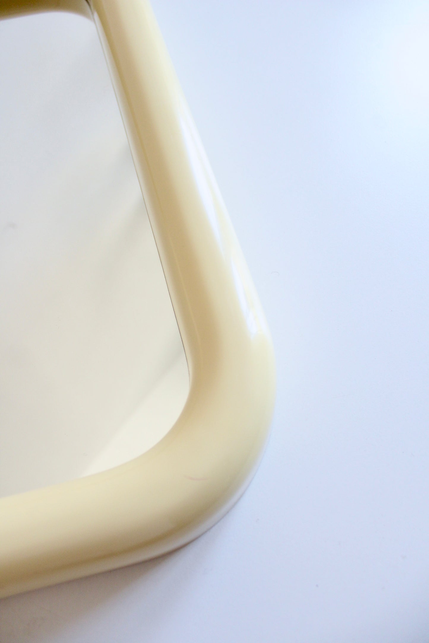 Vintage 1980s Cream Space-Age Mirror