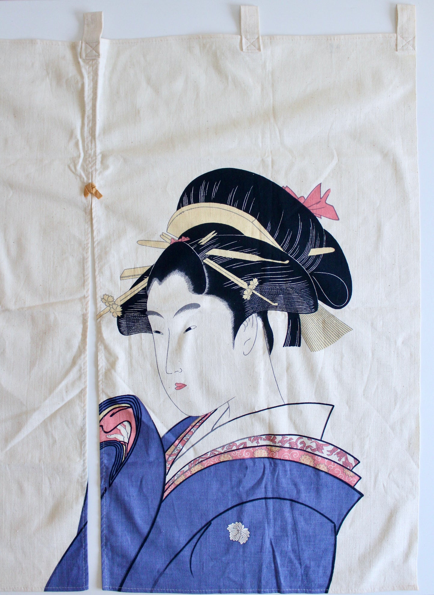 Vintage Japanese Ukiyo-e Noren Curtain