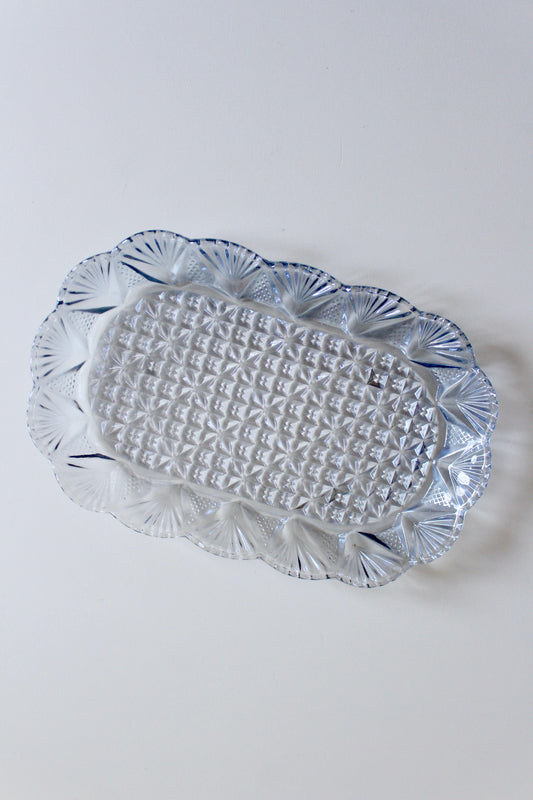 Vintage Pressed Glass Catchall Tray