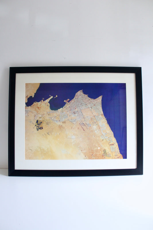 Vintage Aerial Photograph of Kuwait City, Circa 2005