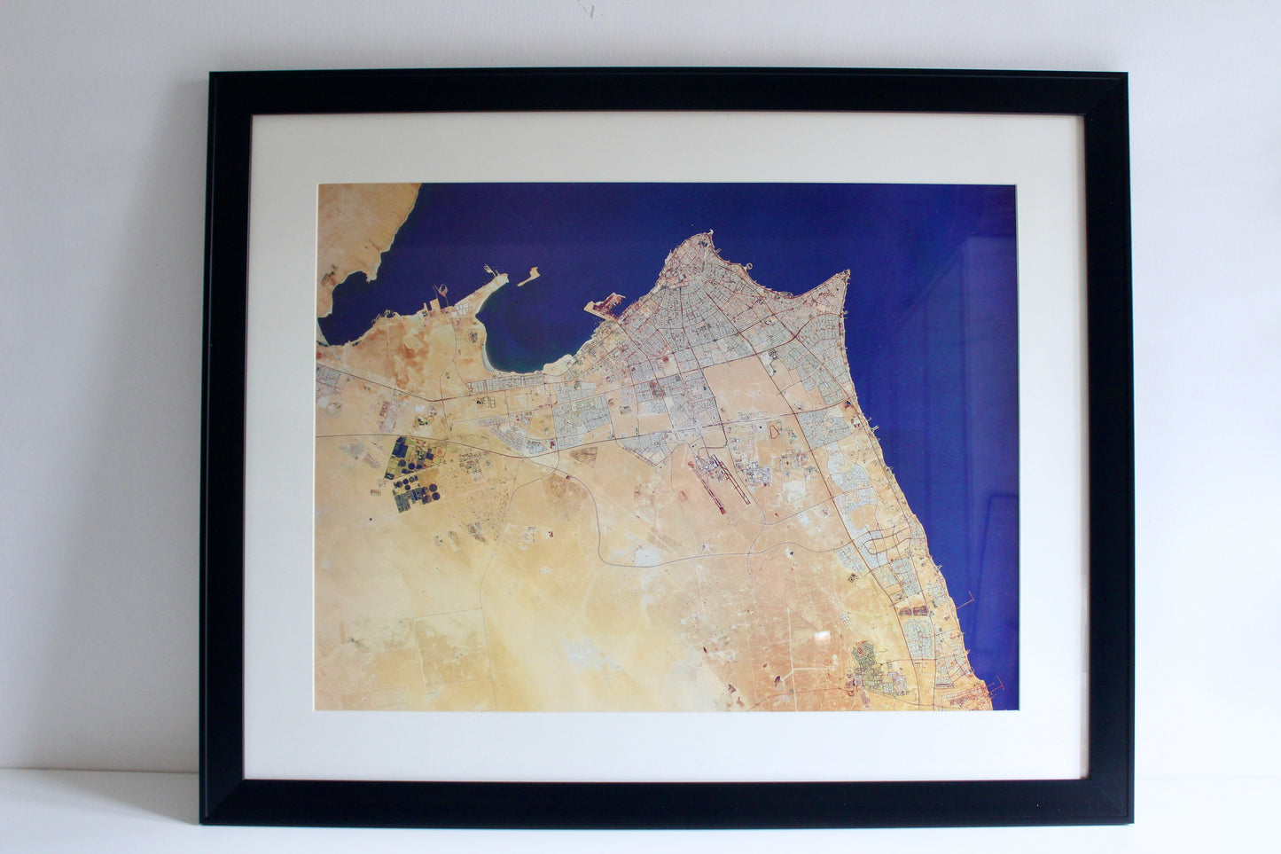 Vintage Aerial Photograph of Kuwait City, Circa 2005