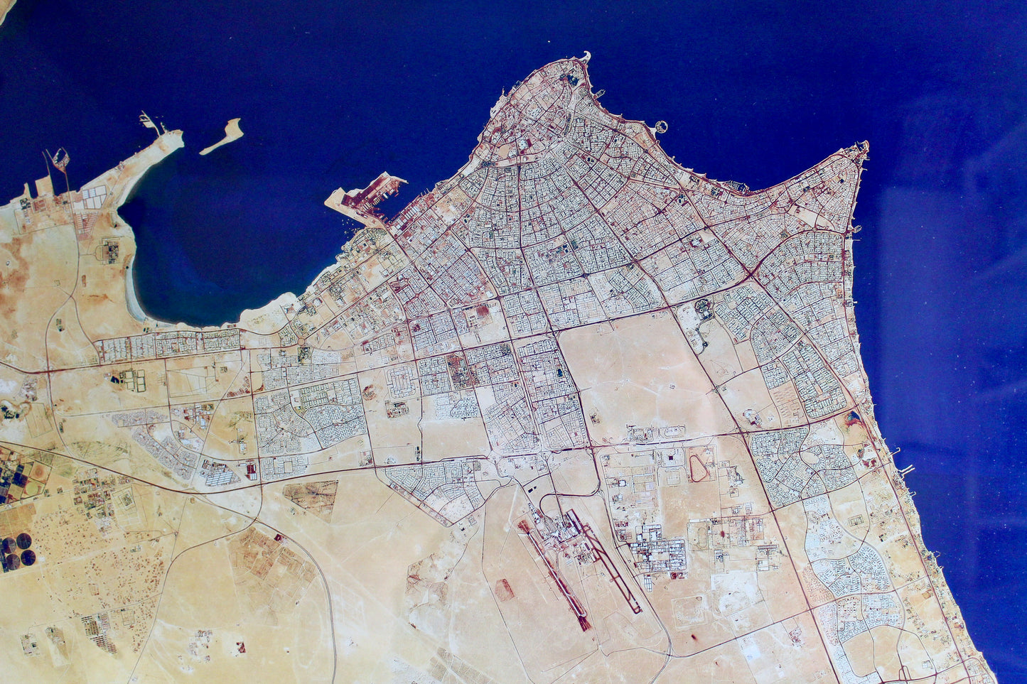 Vintage Aerial Photograph of Kuwait City, Circa 2005