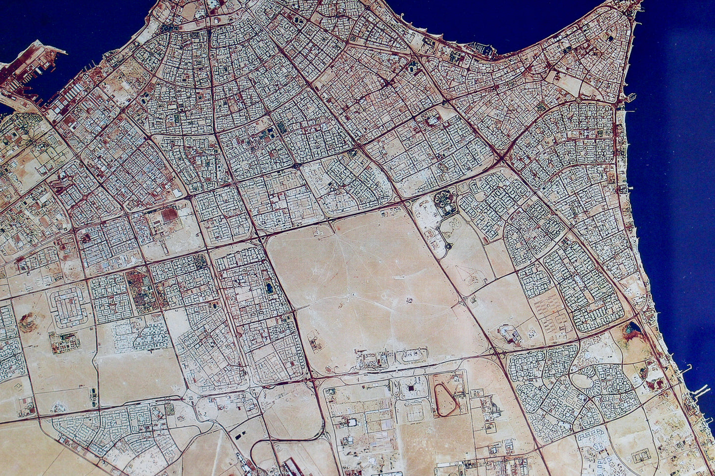Vintage Aerial Photograph of Kuwait City, Circa 2005