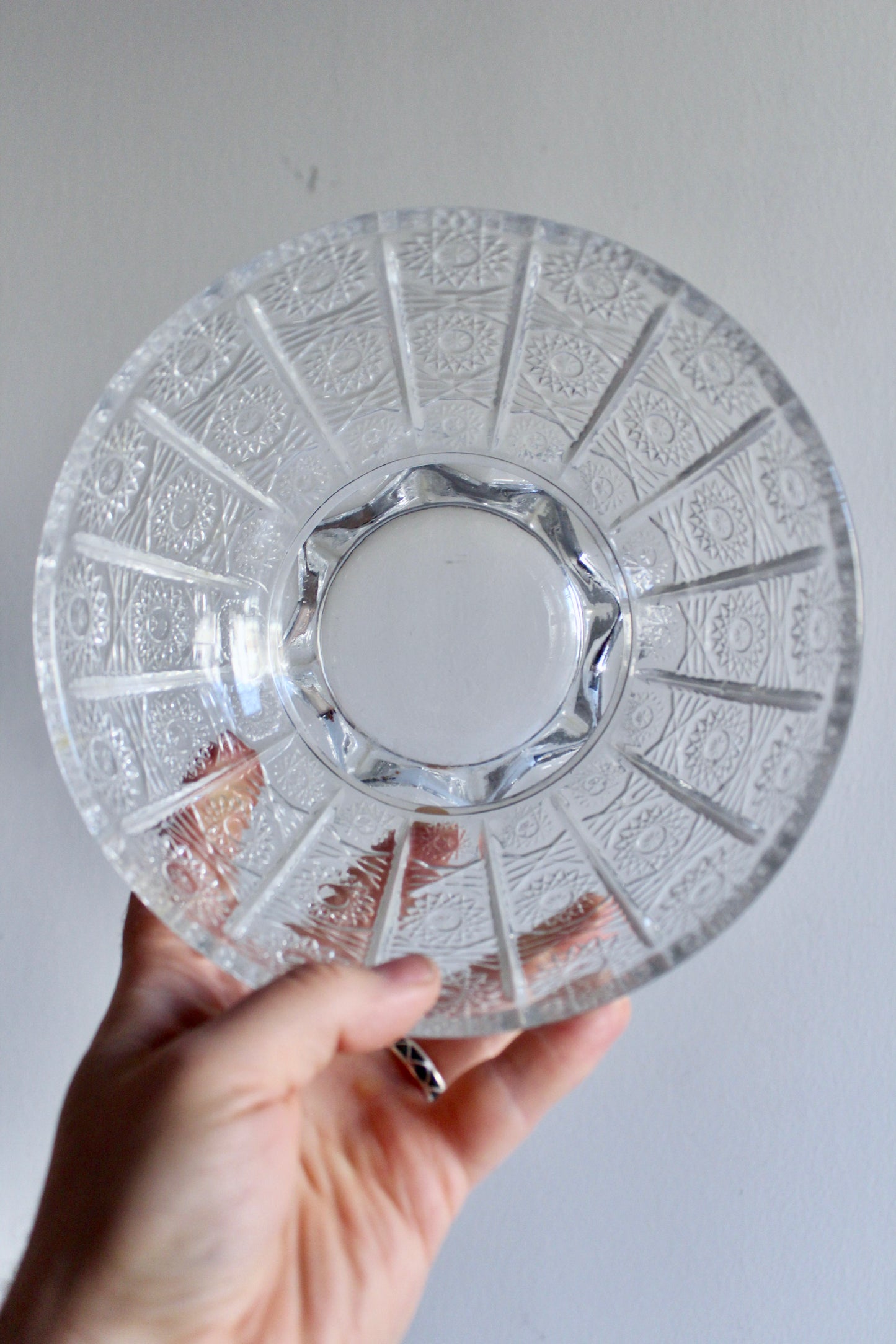 Collection of 3 Vintage Pressed-Glass Serving Bowls