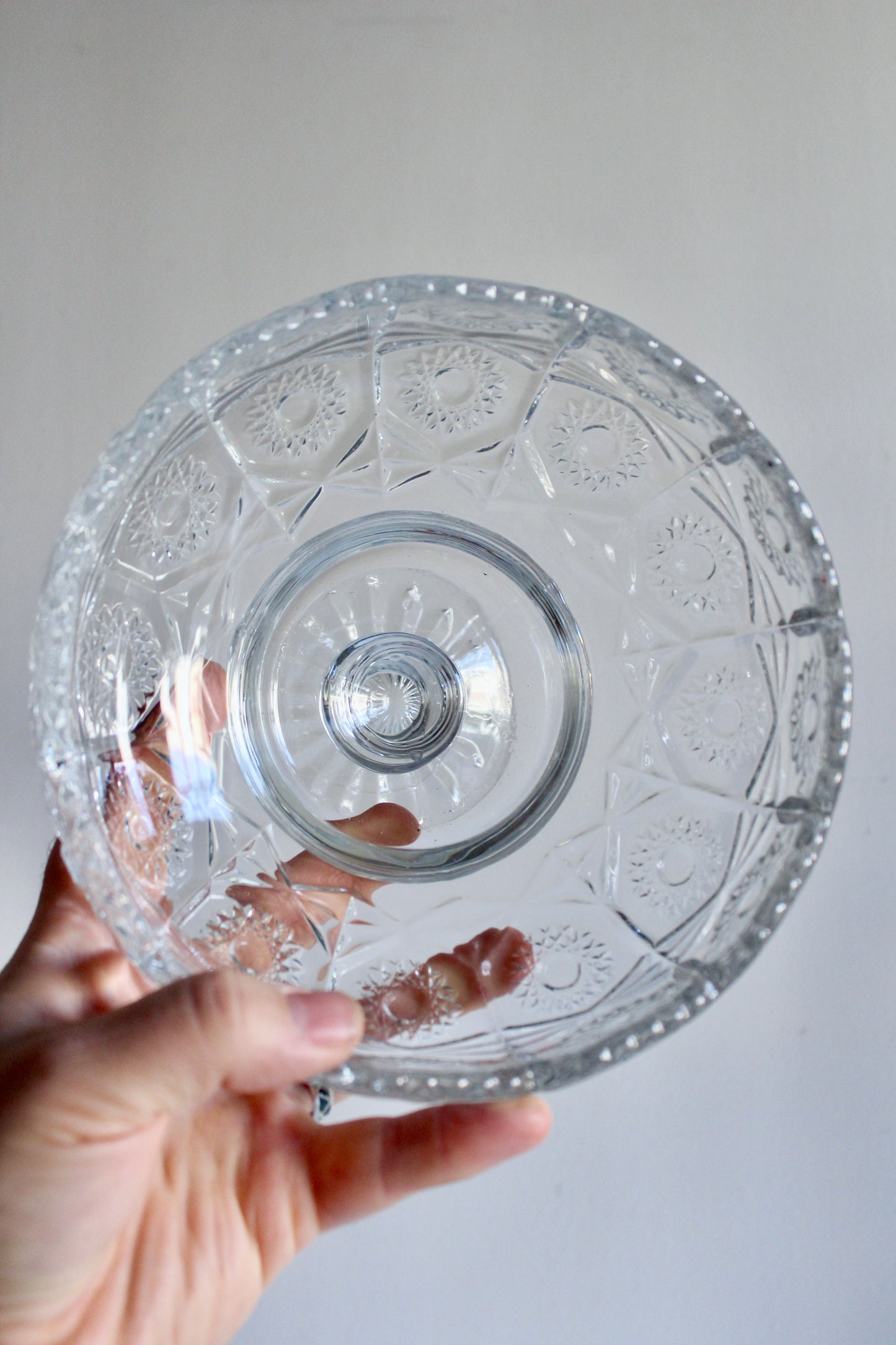 Collection of 3 Vintage Pressed-Glass Serving Bowls