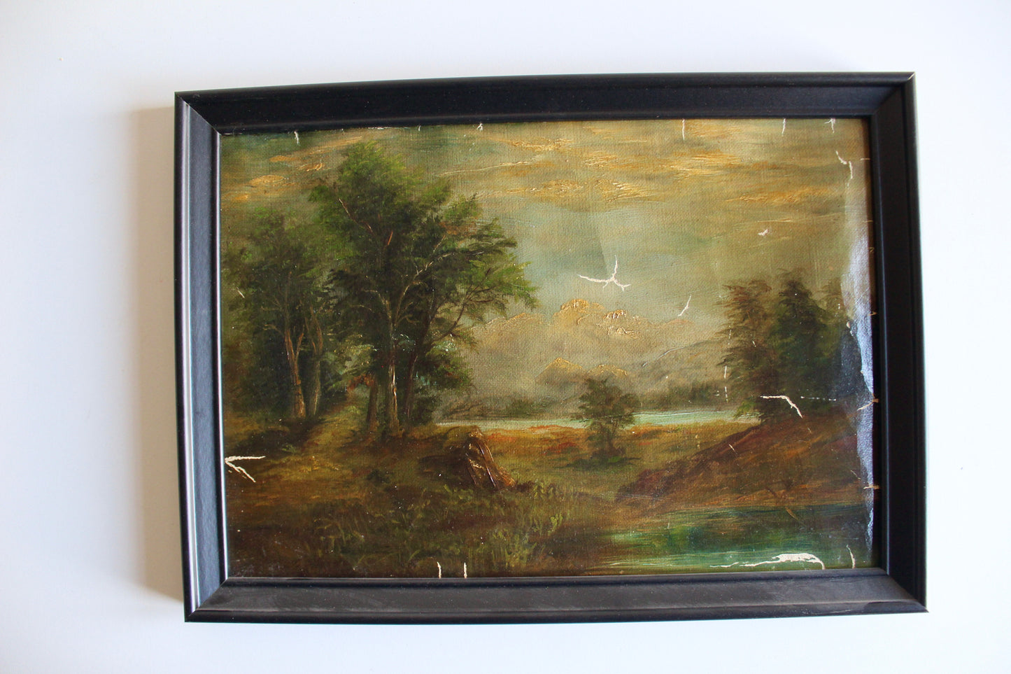 Antique Landscape Oil Painting, Early 20th Century