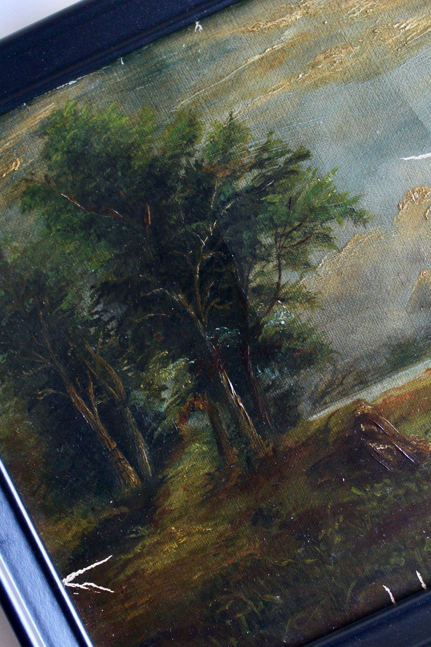 Antique Landscape Oil Painting, Early 20th Century