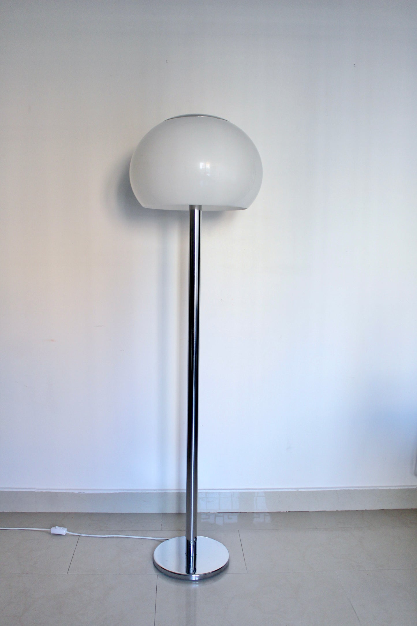 Vintage Space Age Chrome & Acrylic Floor Lamp