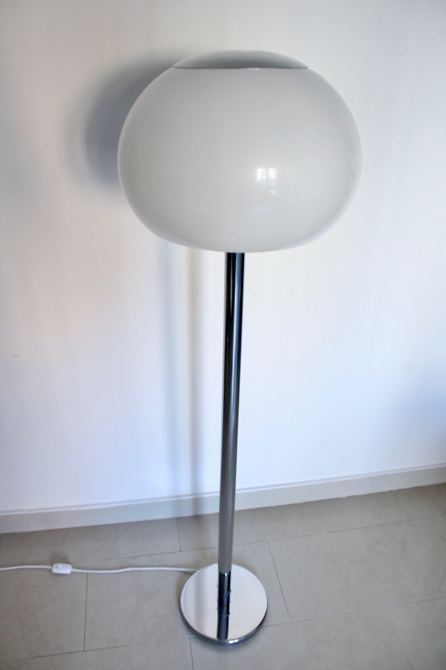 Vintage Space Age Chrome & Acrylic Floor Lamp