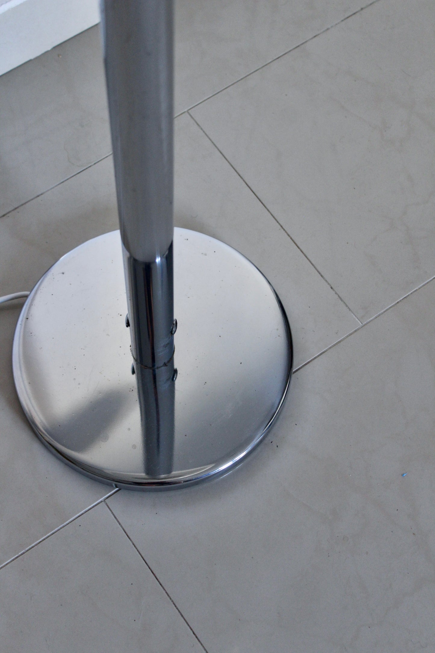 Vintage Space Age Chrome & Acrylic Floor Lamp