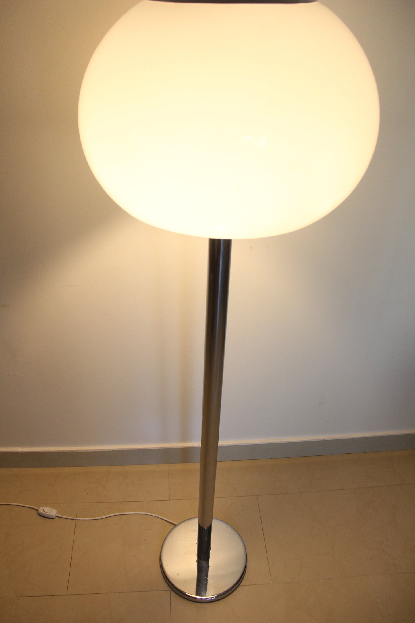 Vintage Space Age Chrome & Acrylic Floor Lamp