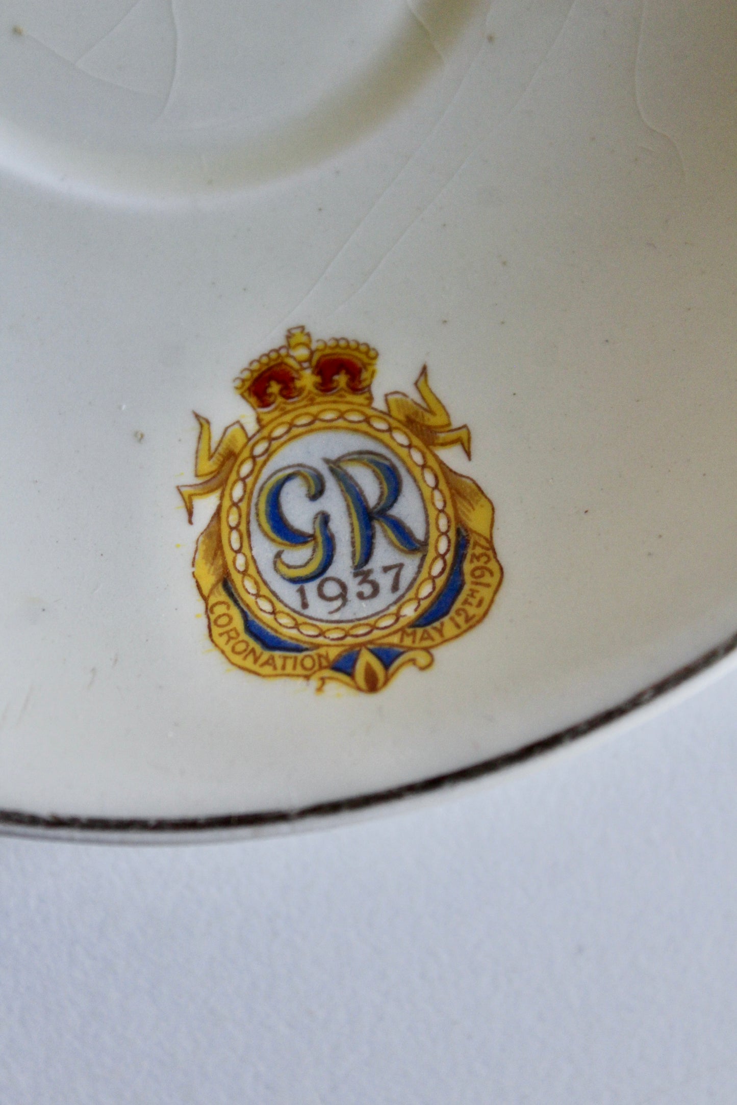 1937 King George VI & Queen Elizabeth Coronation Commemorative Saucer