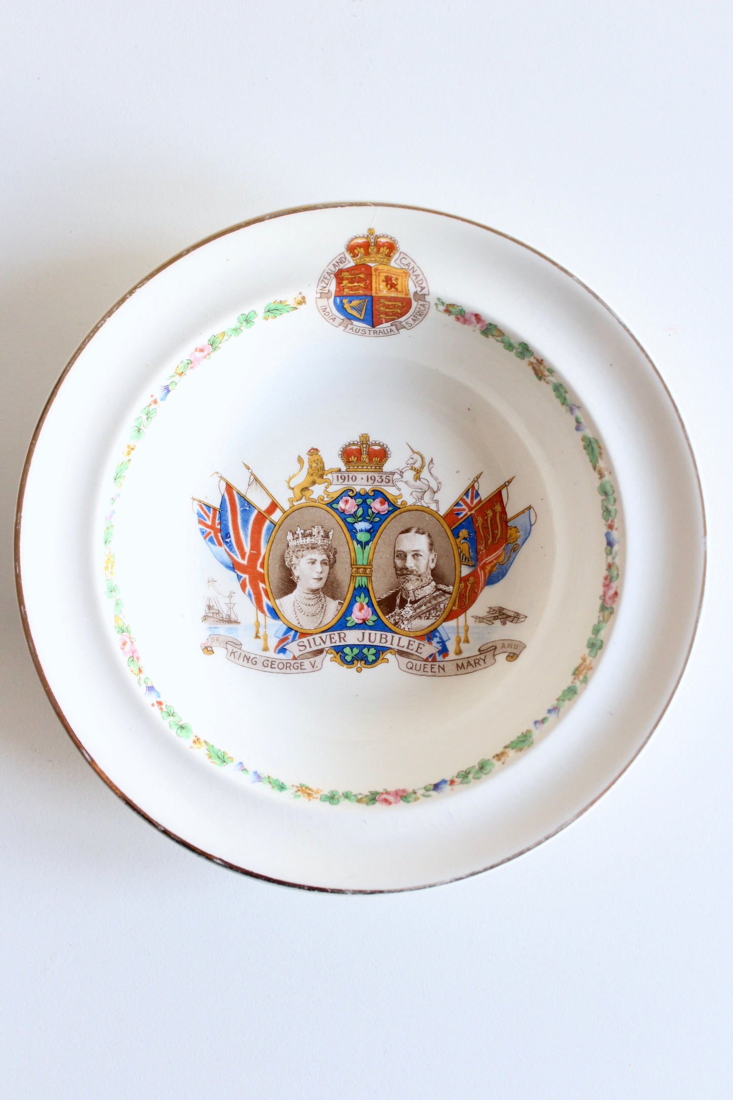 Antique 1935 King George V & Queen Mary Silver Jubilee Commemorative Bowl