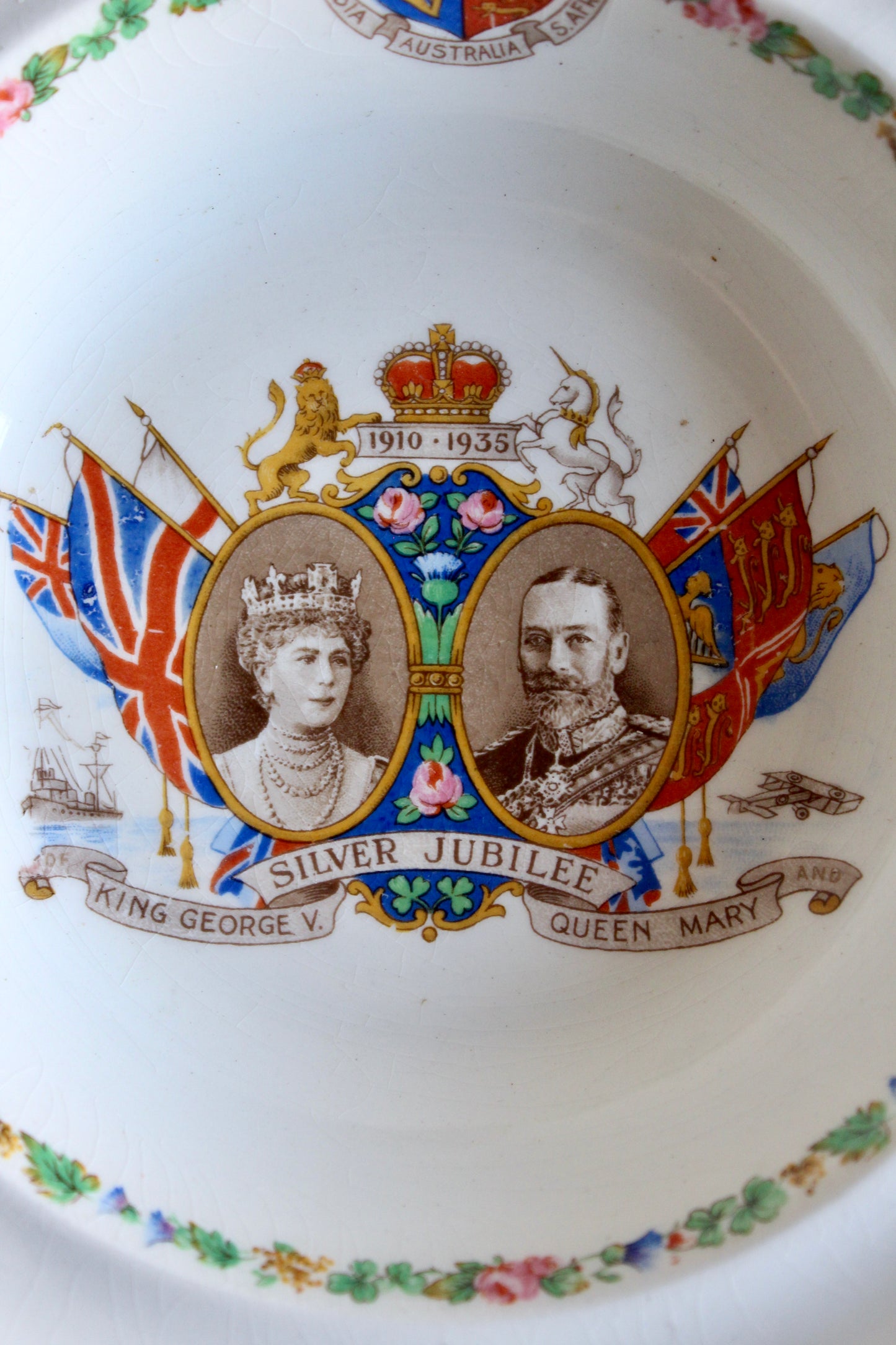 Antique 1935 King George V & Queen Mary Silver Jubilee Commemorative Bowl