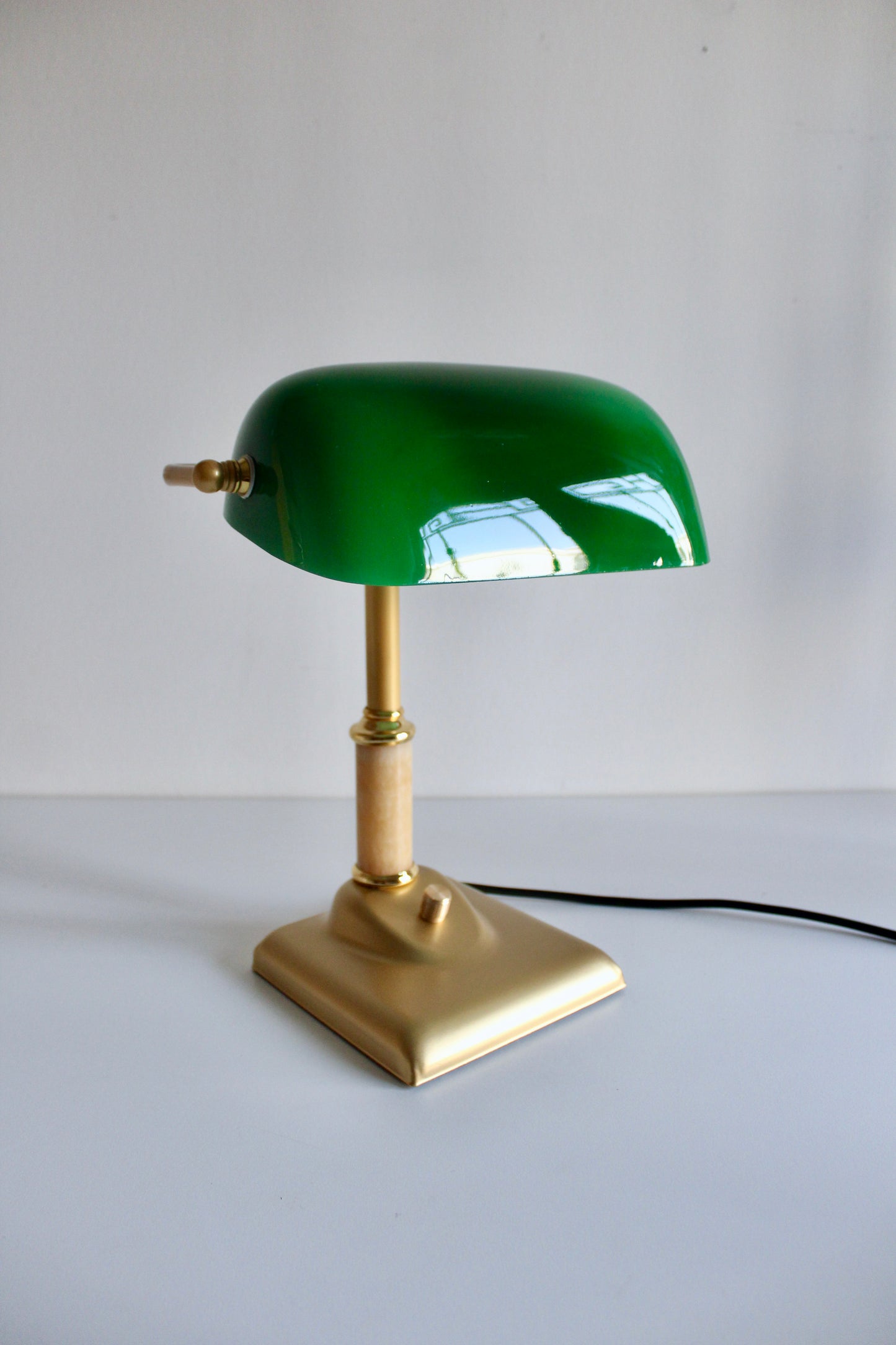 Green Glass Banker’s Desk Lamp