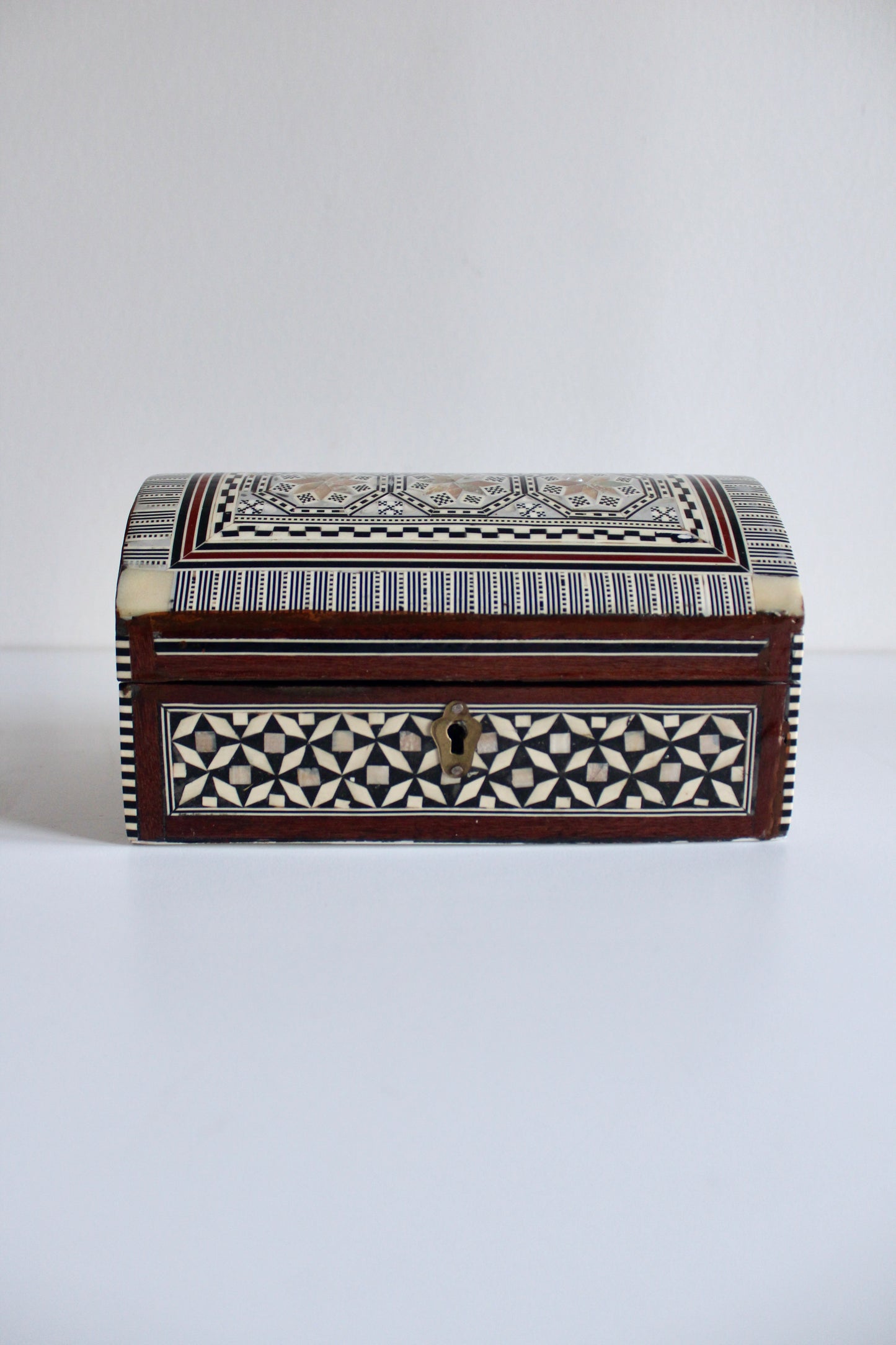Vintage Syrian Mosaic Inlaid Jewellery Box