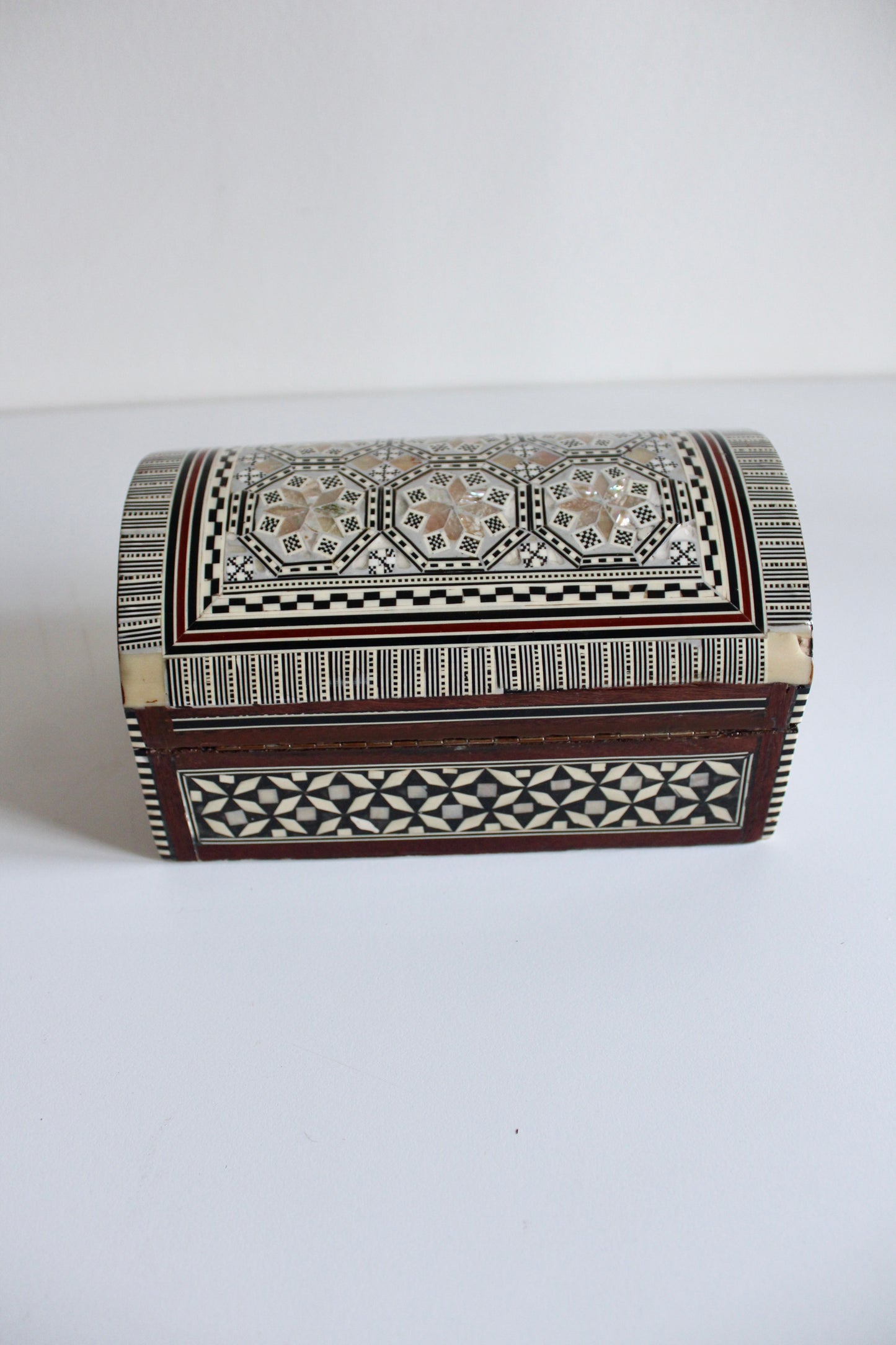 Vintage Syrian Mosaic Inlaid Jewellery Box