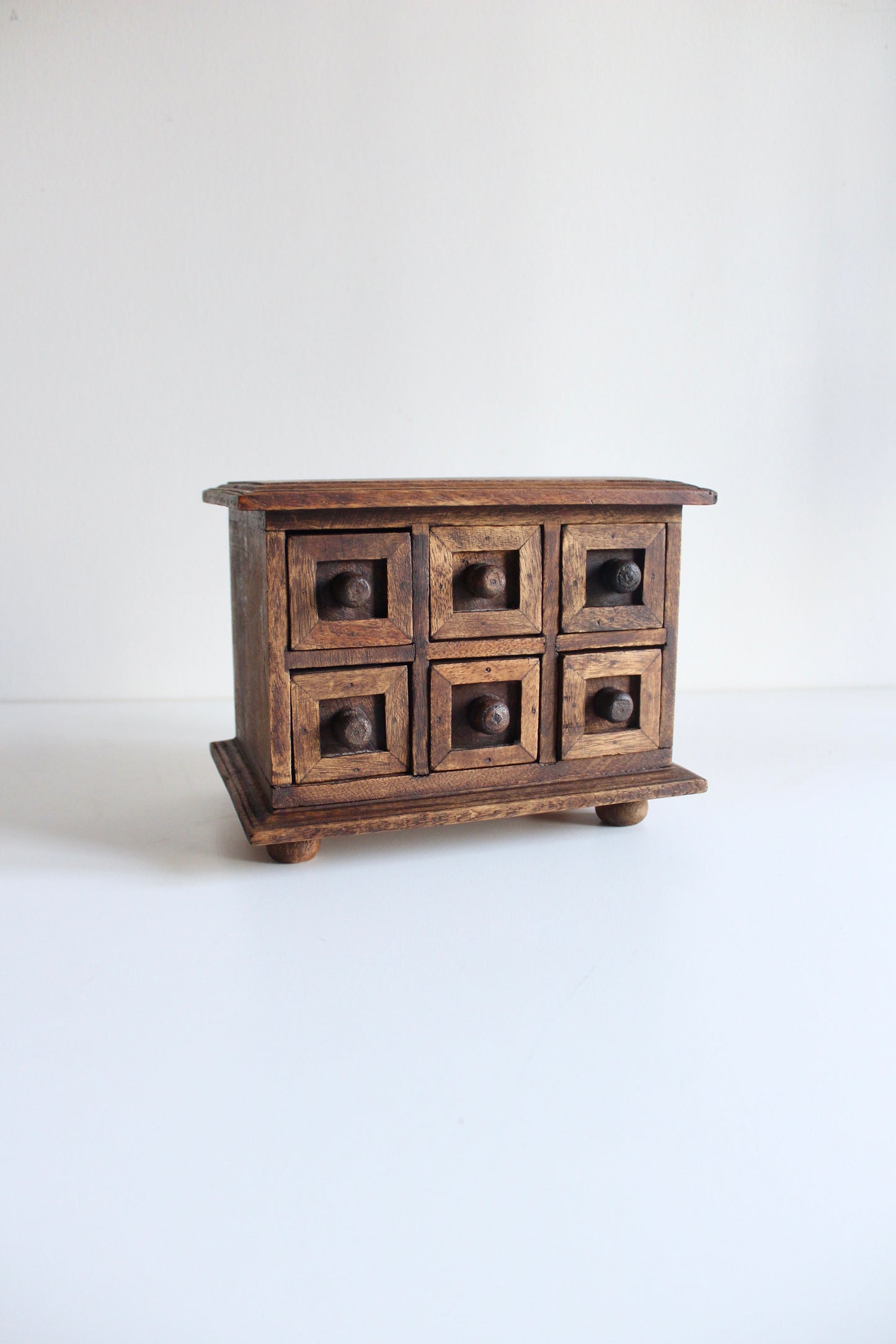 Vintage Indian-Style Six-Drawer Apothecary Chest