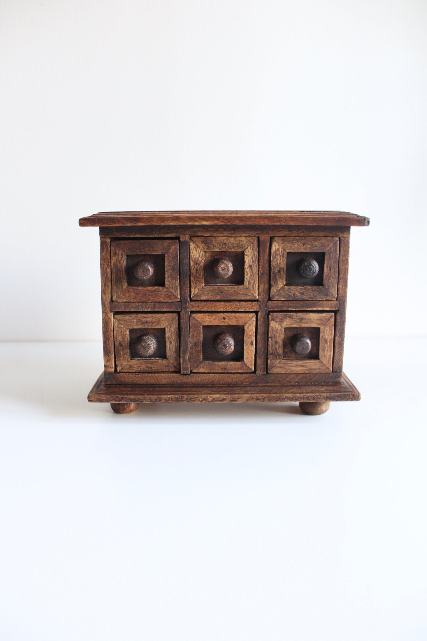Vintage Indian-Style Six-Drawer Apothecary Chest