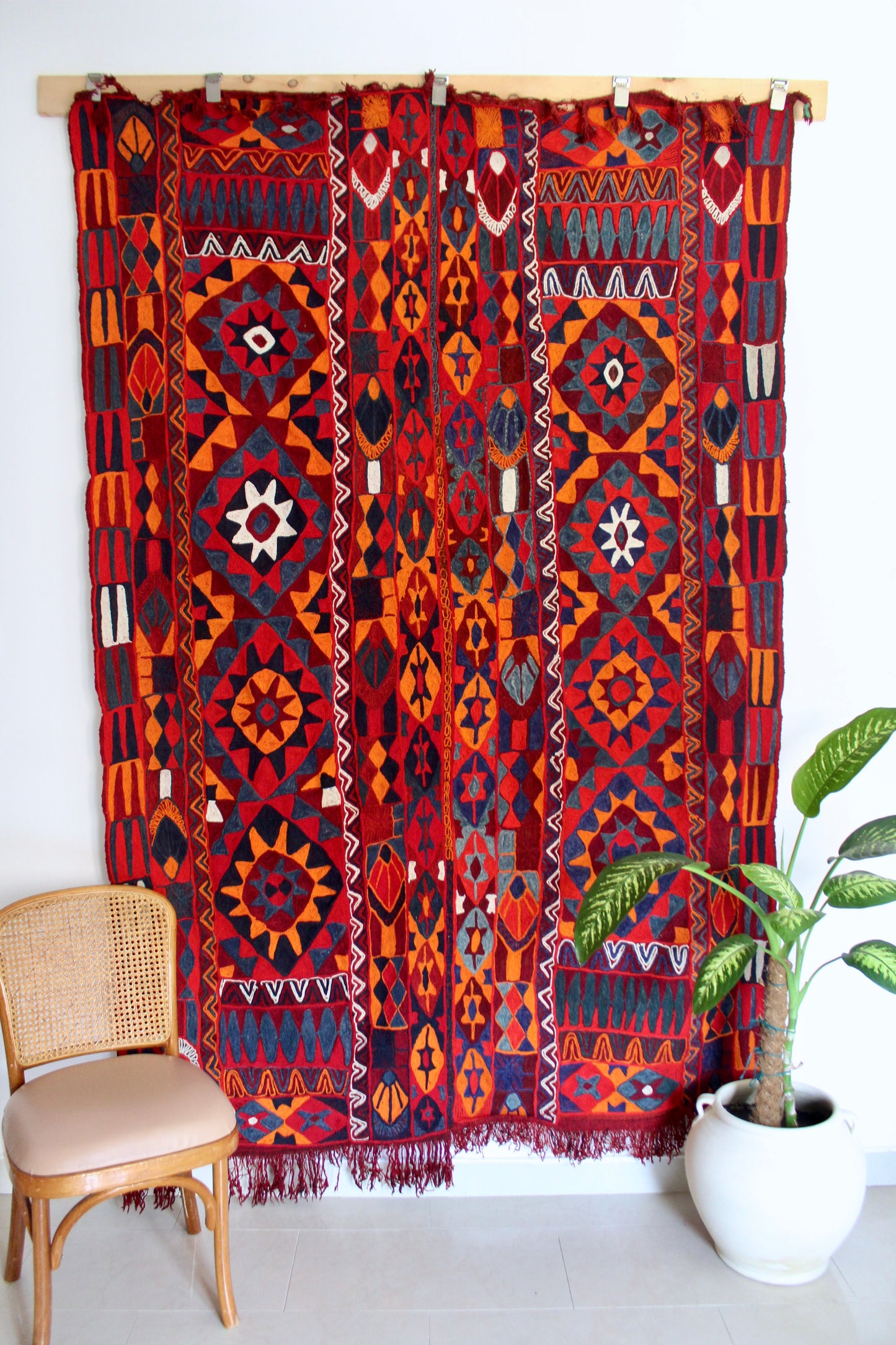 Vintage Iraqi Ma’dan Marsh Arab Embroidered Wedding Blanket