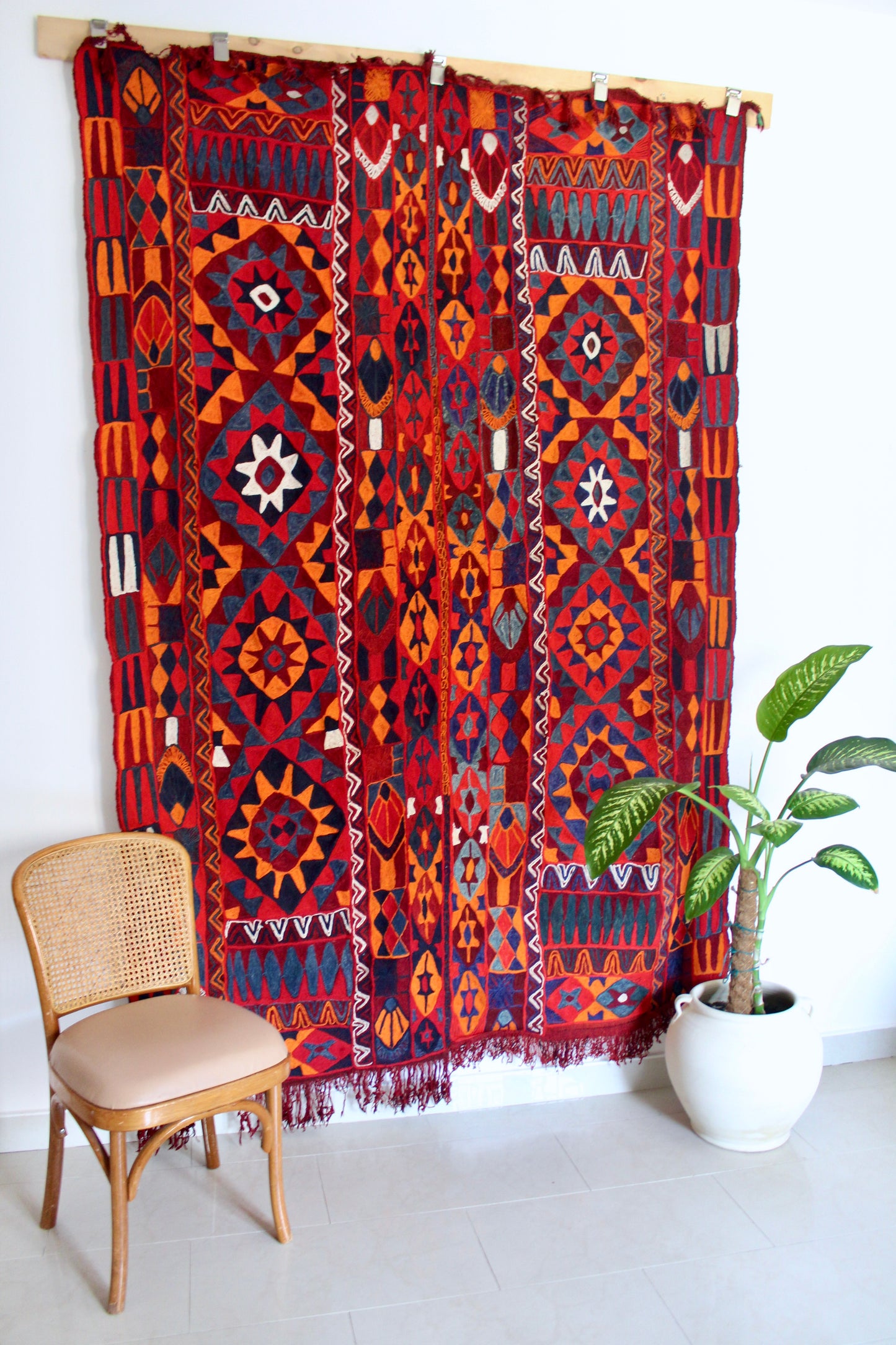 Vintage Iraqi Ma’dan Marsh Arab Embroidered Wedding Blanket