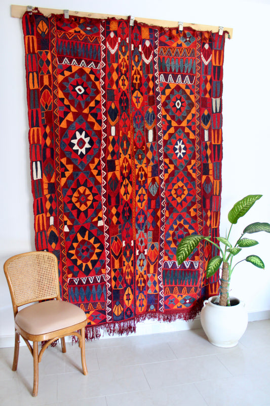 Vintage Iraqi Ma’dan Marsh Arab Embroidered Wedding Blanket